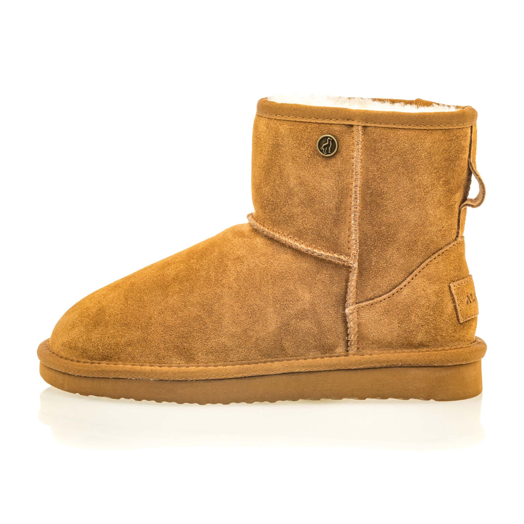 Boots Femme en cuir cognac