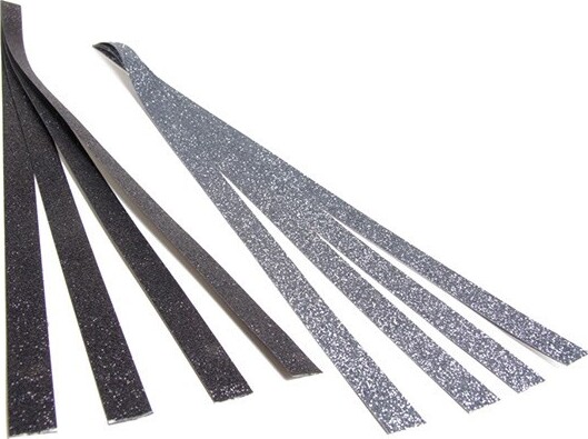 Stjernestrimler M/Glitter Sort/Sølv 15X420Mm 8Stk - Syrefri