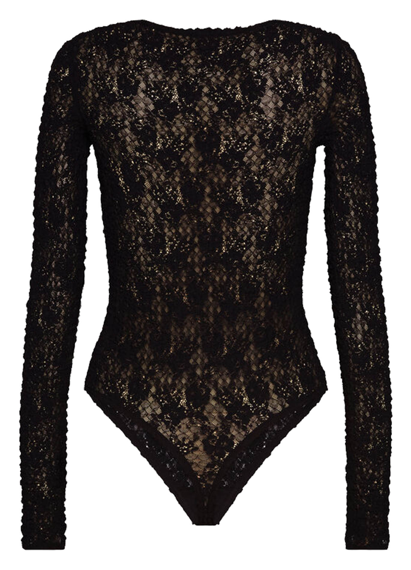 Body manches longues dentelle | Noir