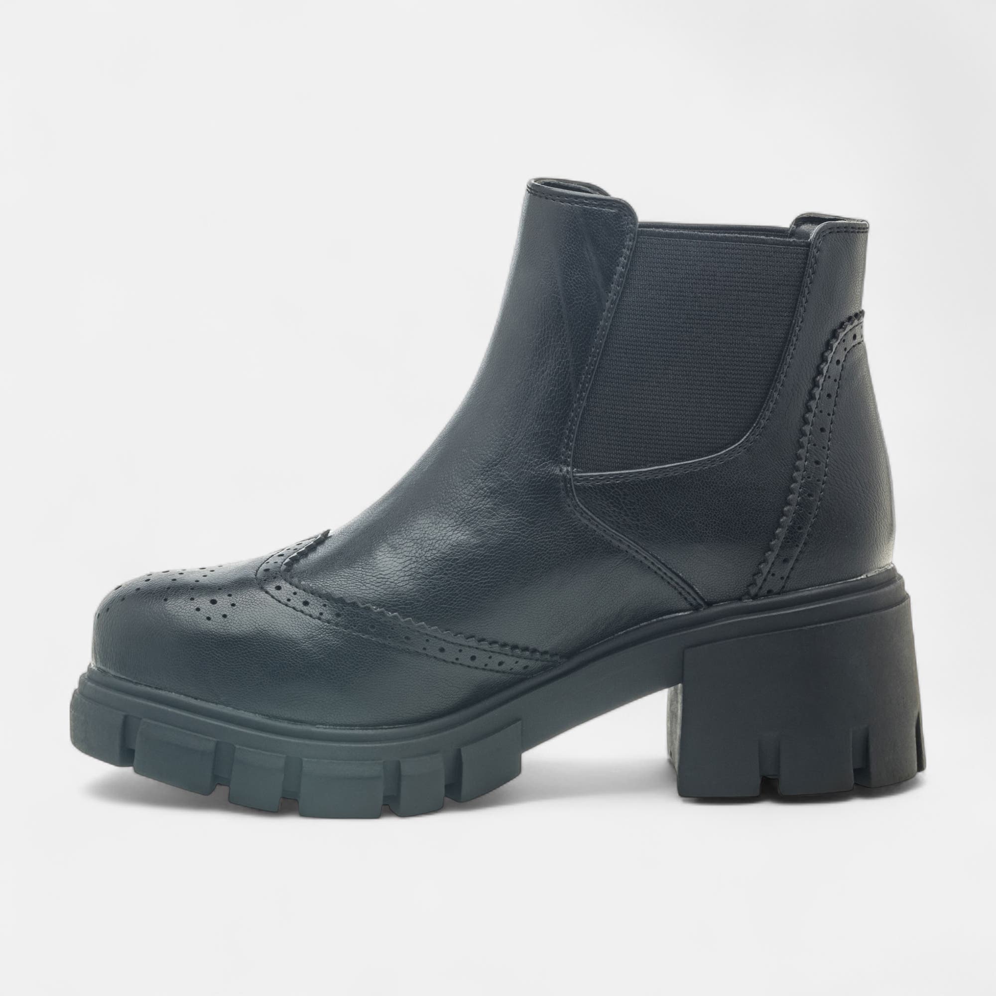 Boots chelsea à talon Femme noir