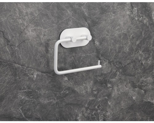 form&style zelfklevende toiletrolhouder, rond, mat wit