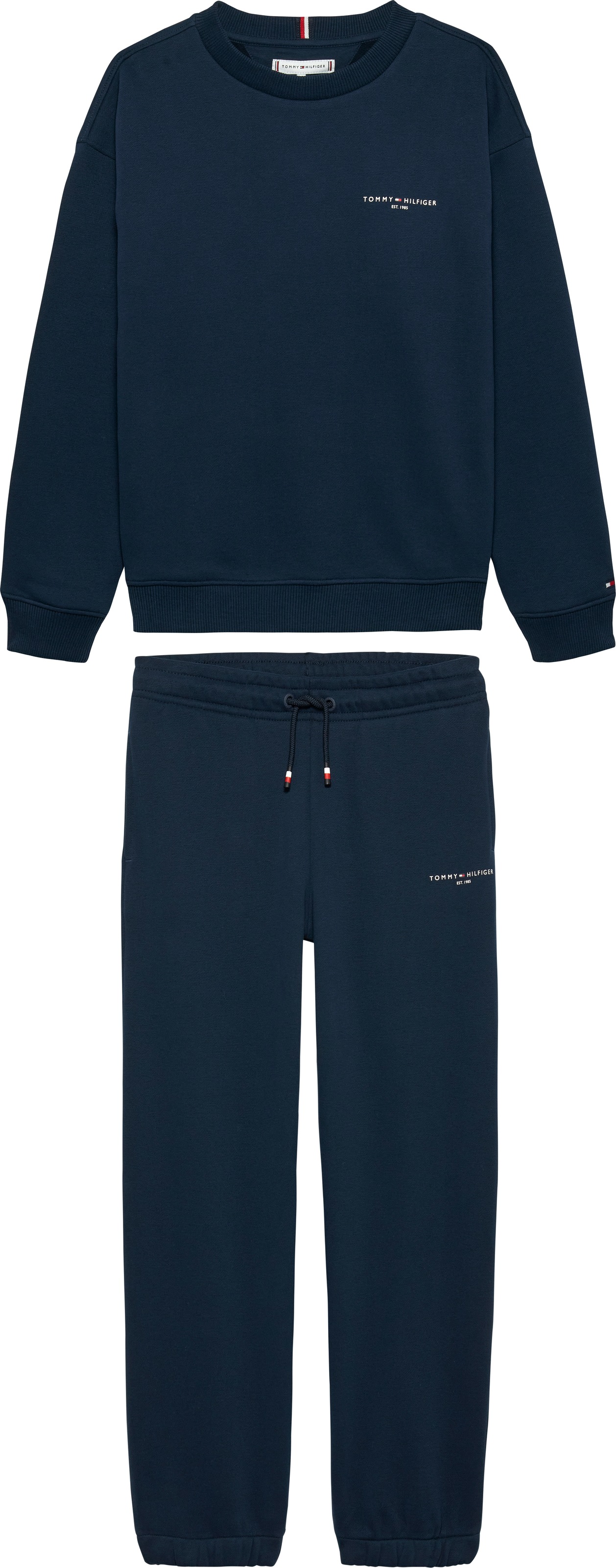 Tommy Hilfiger Langarmshirt & Hose »MINI CORP C-NECK SWEATSHIRT SET«, 2 Stk. Kinder bis 16 Jahre