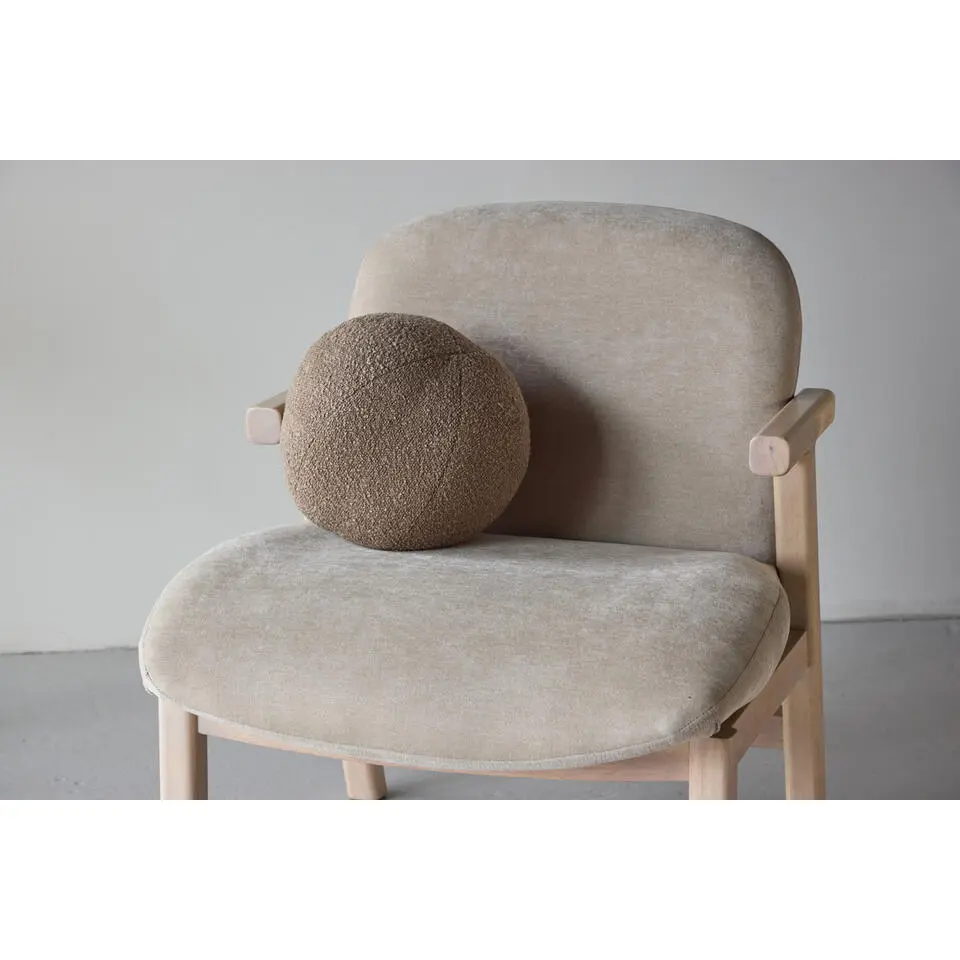 Fauteuil Beige/Whitewash Stof - 67x74x77cm - Rile