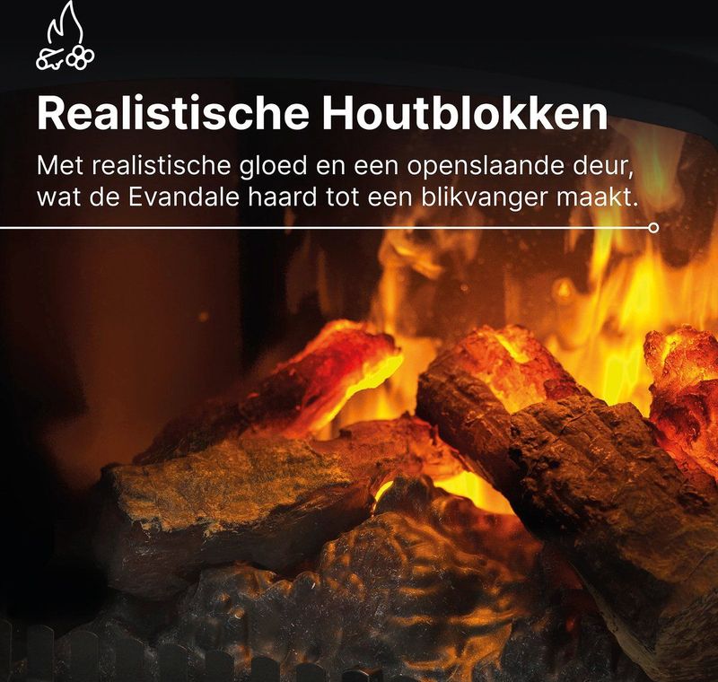 Elektrische Haard - Zwart - Staal