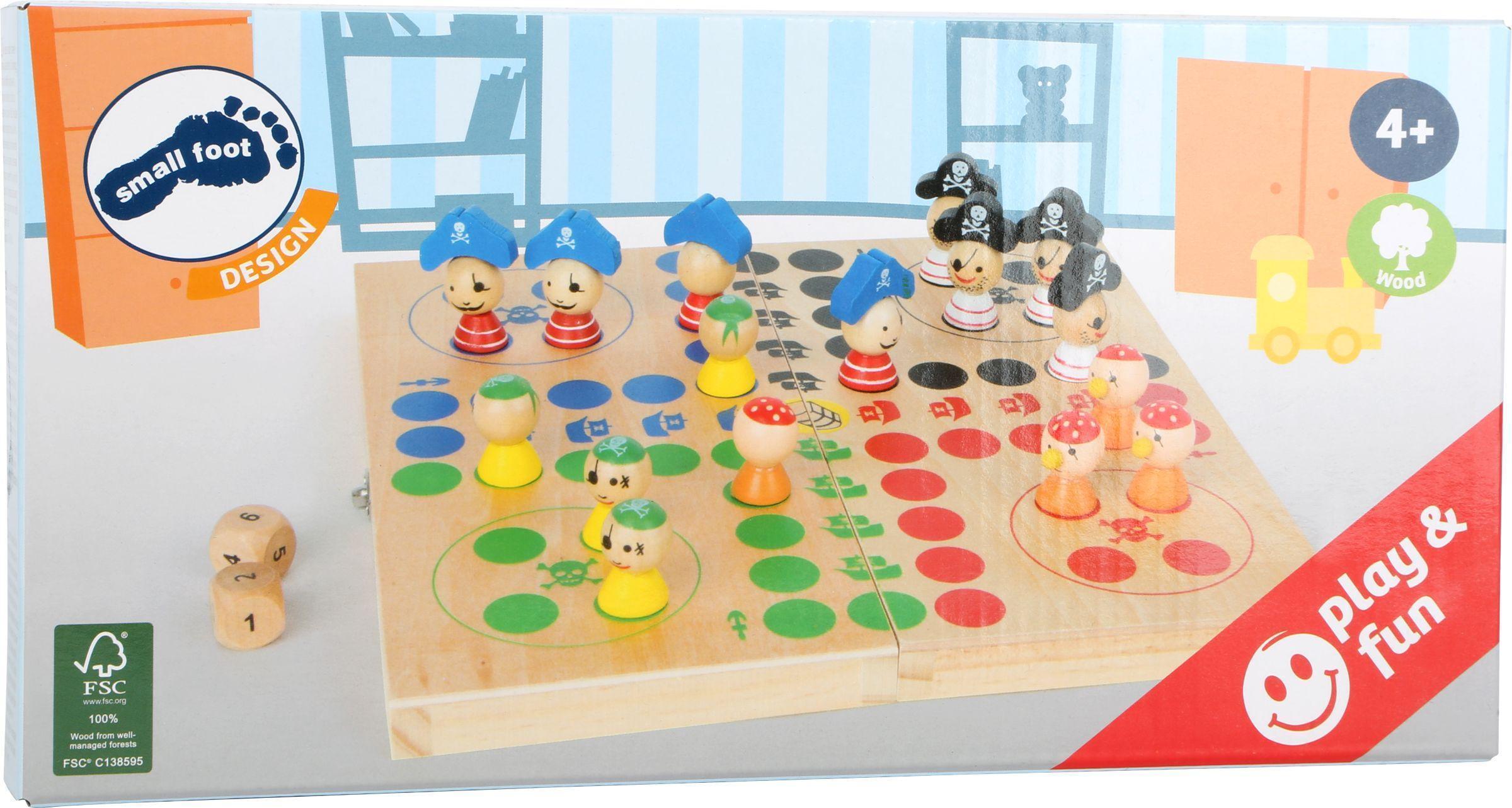 Brettspiel LUDO – PIRATENINSEL 19-teilig aus Holz