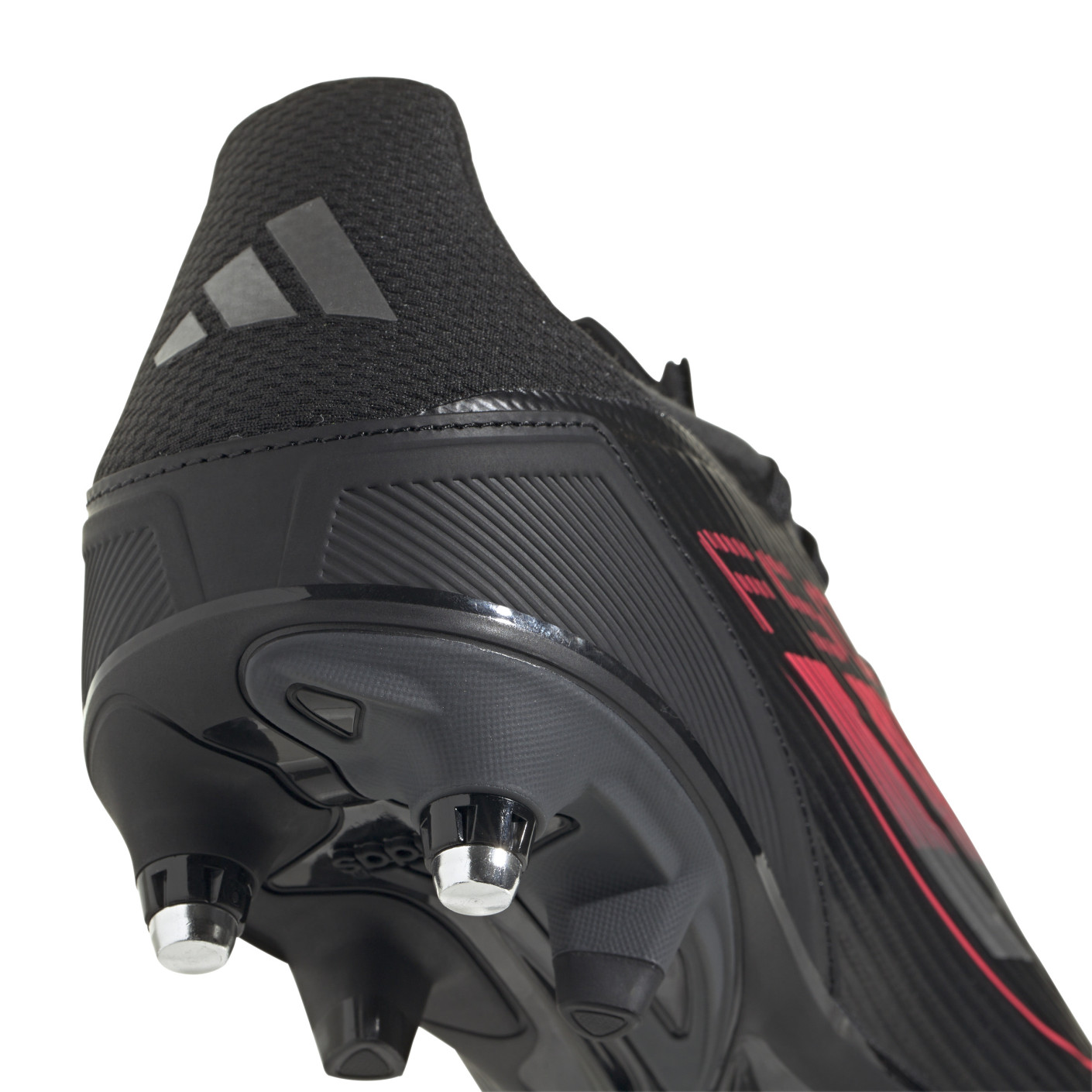 Adidas F50 League IJzeren-Nop Voetbalschoenen (SG) Zwart Rood Zilver