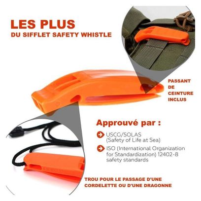 Sifflet de survie Safety Whistle Bushcraft BCB