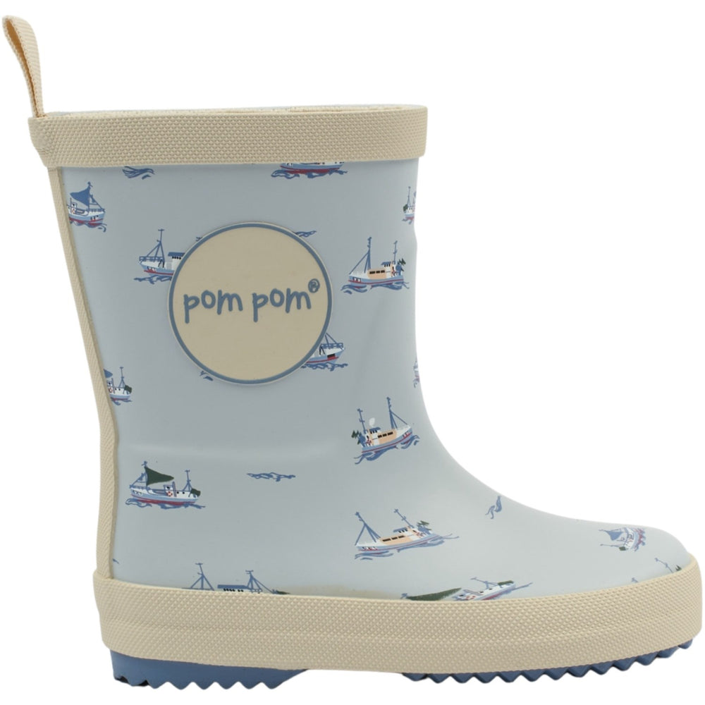 Køb Pom Pom Pearl Blue Boat AOP Bliss Gummistøvler AOP
