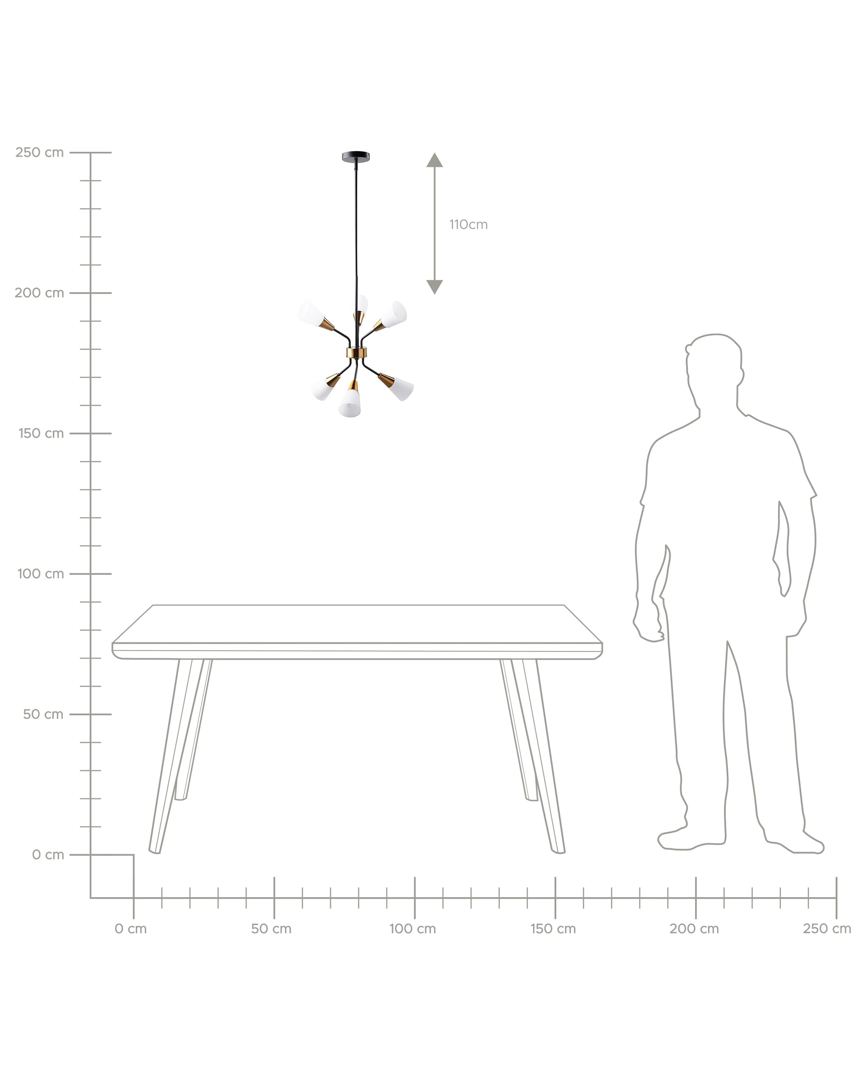 Hanglamp AROYO Glas Wit