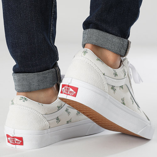 Baskets Femme Old Skool 7NTBUH1 Floral Vaporous Gray