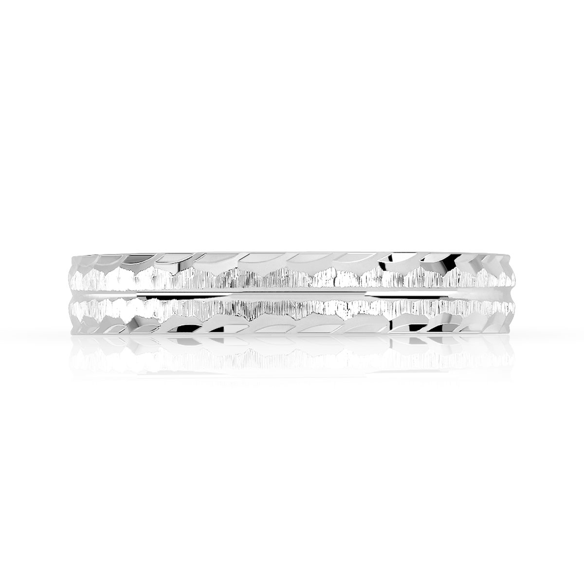 Alliance argent 925 diamanté 4 mm