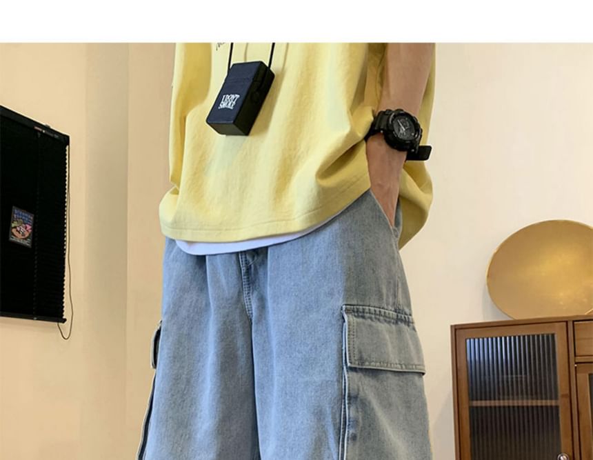 GRAYCIOUS - Mid Rise Washed Denim Shorts