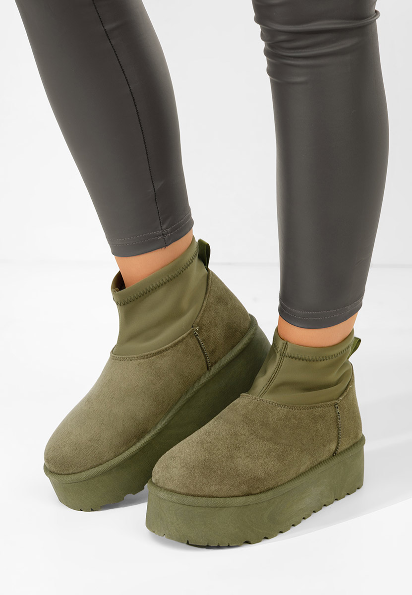 Bottes à plateforme vert Aydena