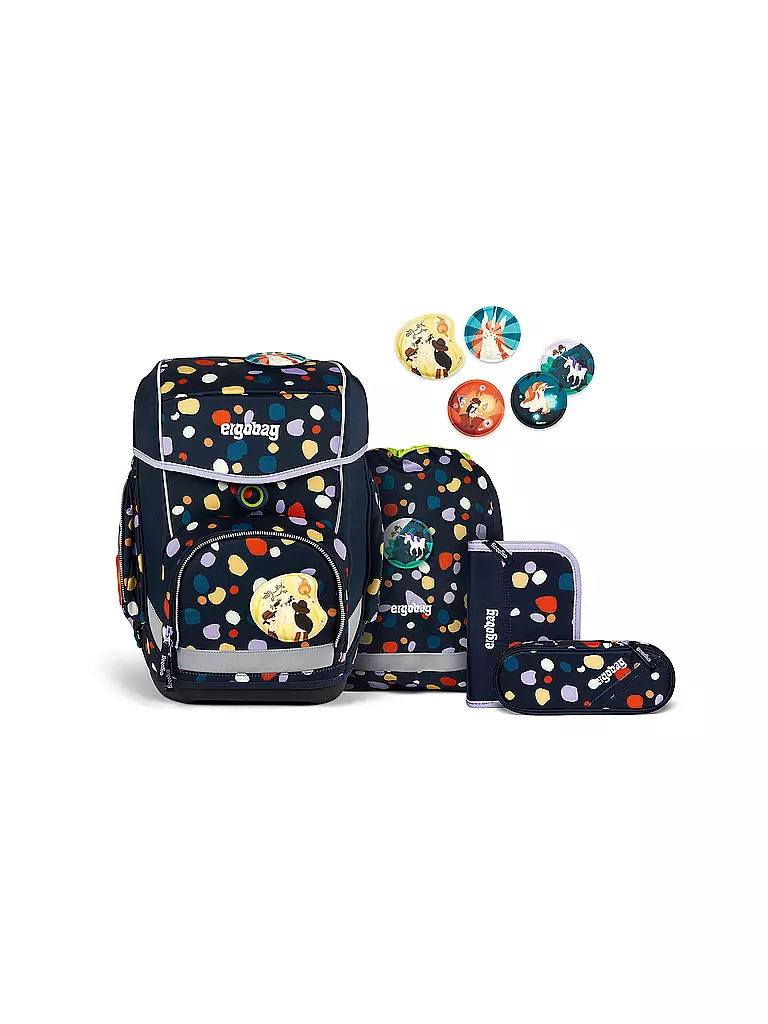 ERGOBAG Schultaschenset 5tlg CUBO - Bärnsteinhöhle  dunkelblau
