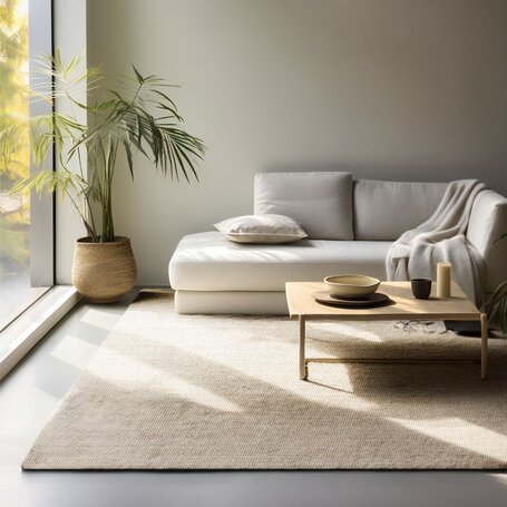 Handgeweven Jute Vloerkleed - Crème