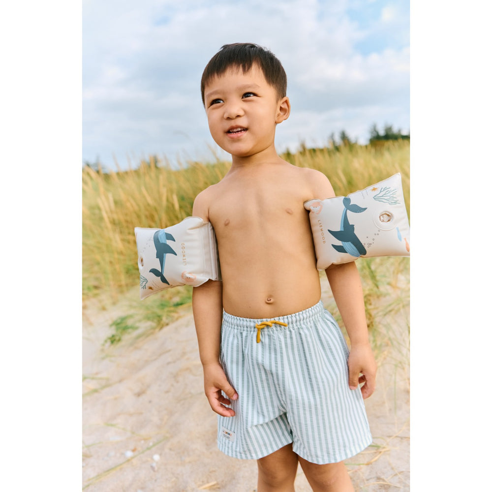 Køb LIEWOOD Stripe Peppermint / Crisp White Duke Stripe Badeshorts