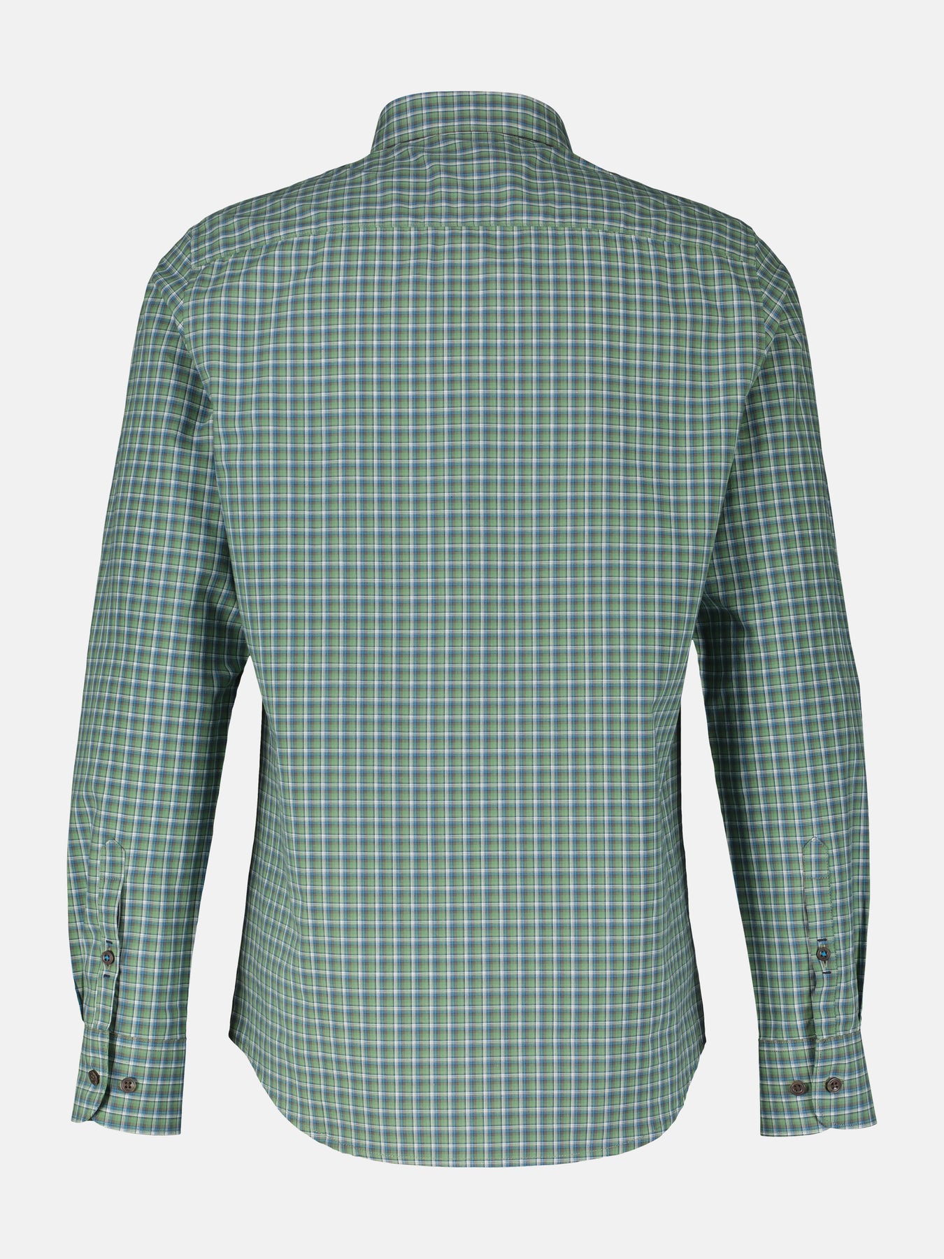Langarmhemd, kariert, klassischer Button-down-Kragen
