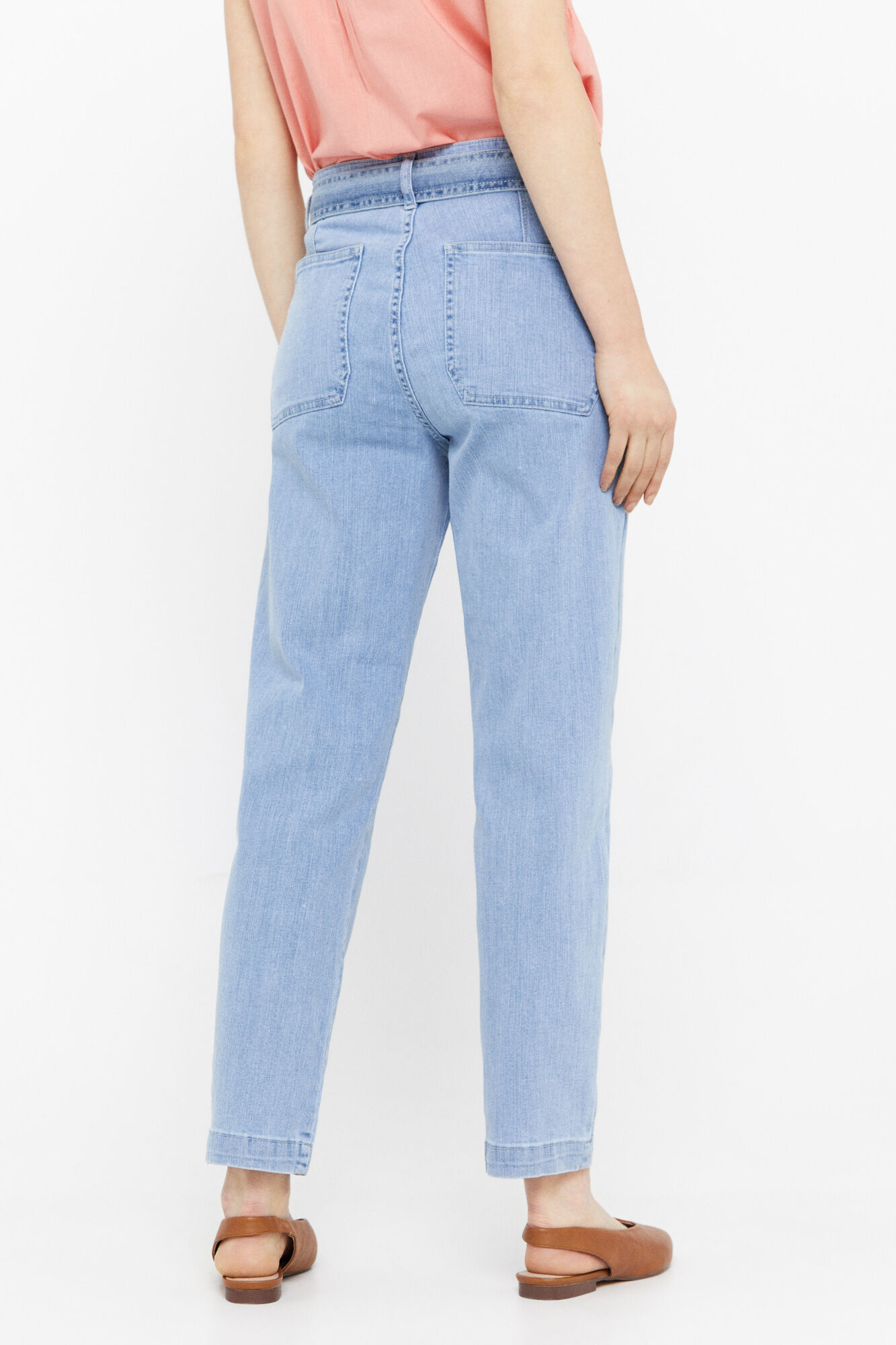 Calça jeans folgada - Azul