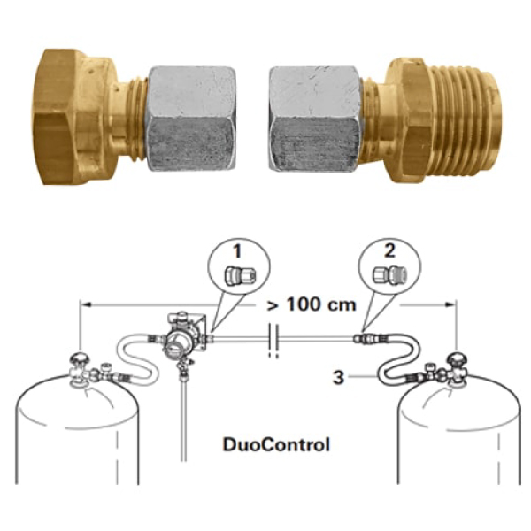 Raccords gaz 10 mm pour Duo Control / Duocomfort