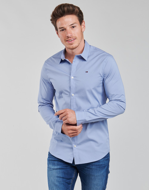 Tommy Jeans - TJM ORIGINAL STRETCH SHIRT - Bleu