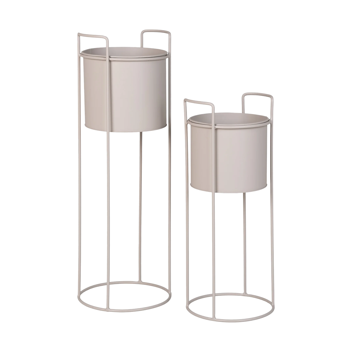 Staande plantenbak Pepijn - set van 2 Beige