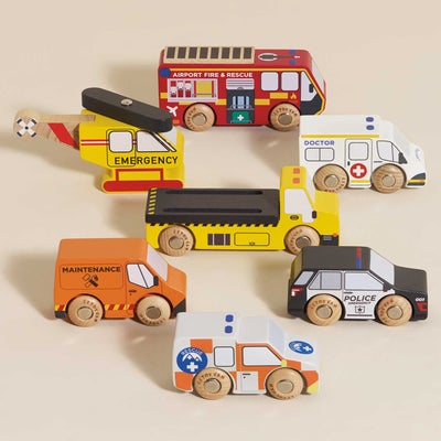 Le Toy Van Redningshelikopter & Redningsbiler