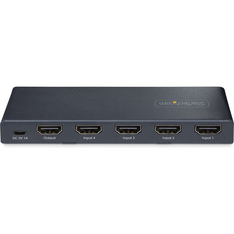 StarTech.com Switch HDMI 8K à 4 ports - Switch HDMI 2.1 4K 120Hz HDR10+, 8K 60Hz UHD - Commutateur/Switch HDMI 4 In 1 Out - Commutation de Source Auto/Manuelle - Adaptateur d'Alimentation et Télécommande Inclus