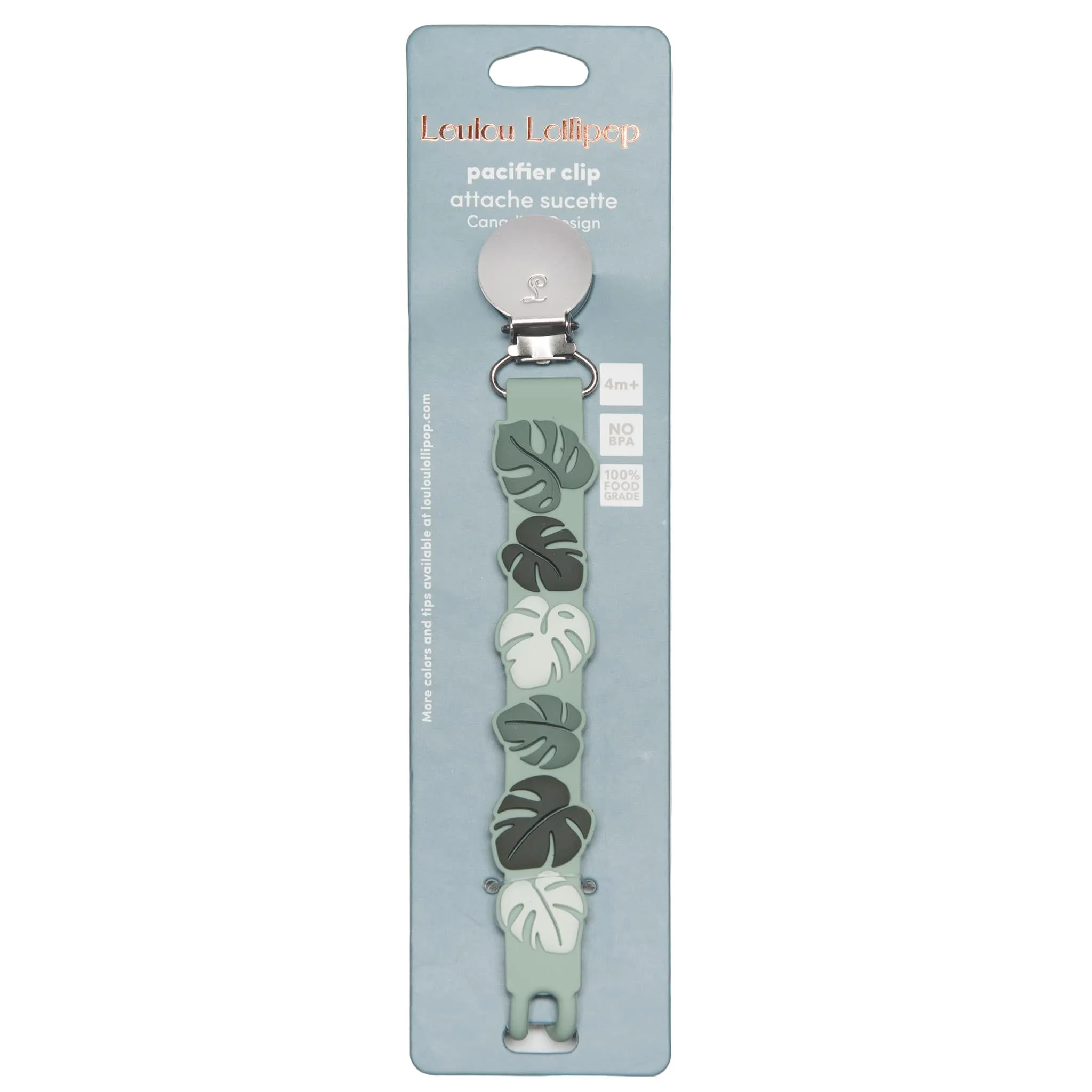 Loulou Lollipop Attache-Suce en Silicone - Monstera