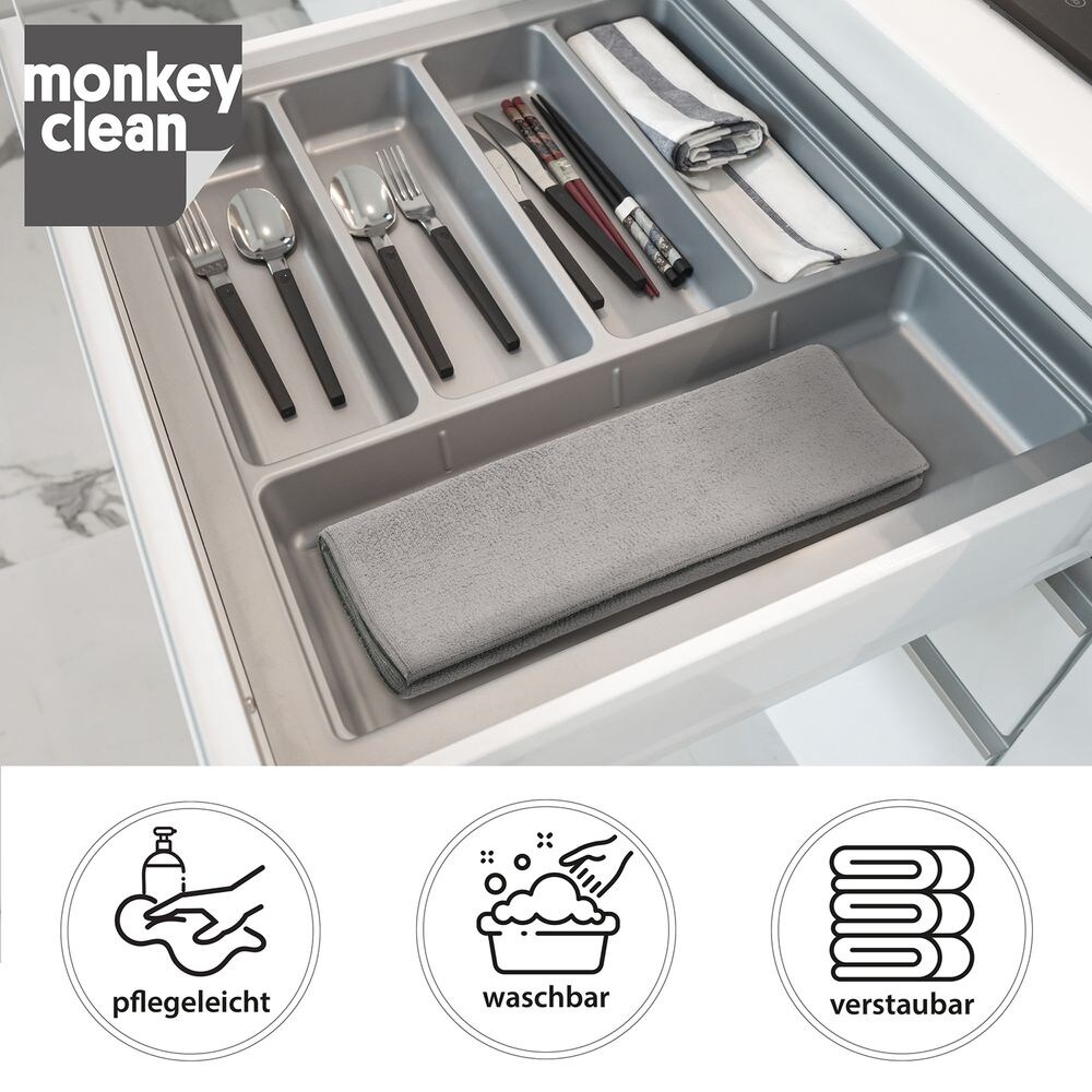 Monkey Clean® Geschirrabtropfset • faltbares Abtropfgestell • Abtropfmattemit Abtropfgestell •Geschirrabtropfer • Abtropfablage für Küche • 1er und 2er Sets • versch. Farben