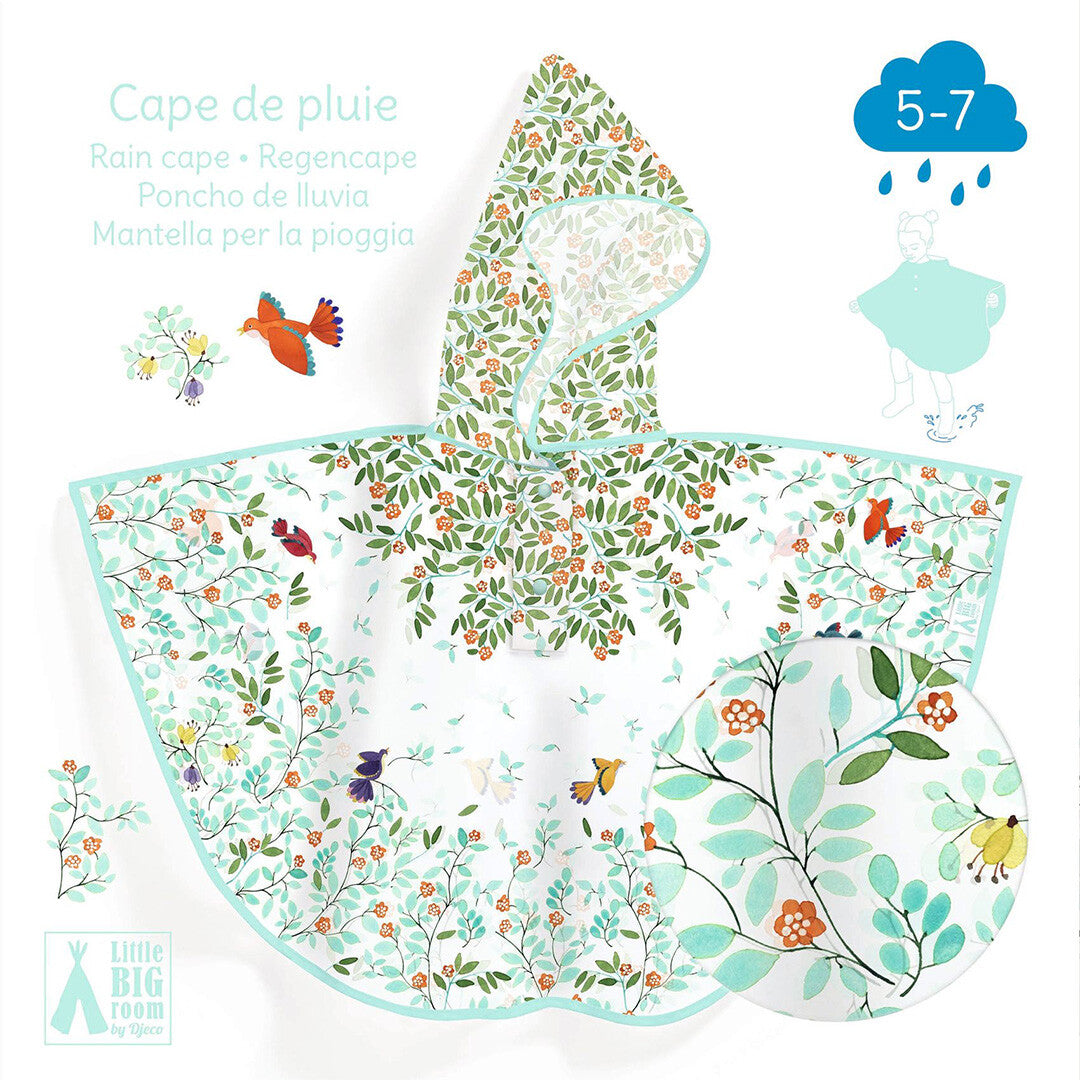 Djeco regencape bladeren - 5-7 jaar