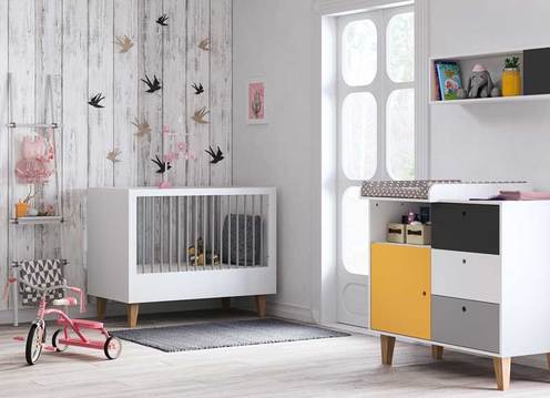 Chambre DUO CONCEPT lit 70x140+commode Safran - VOX