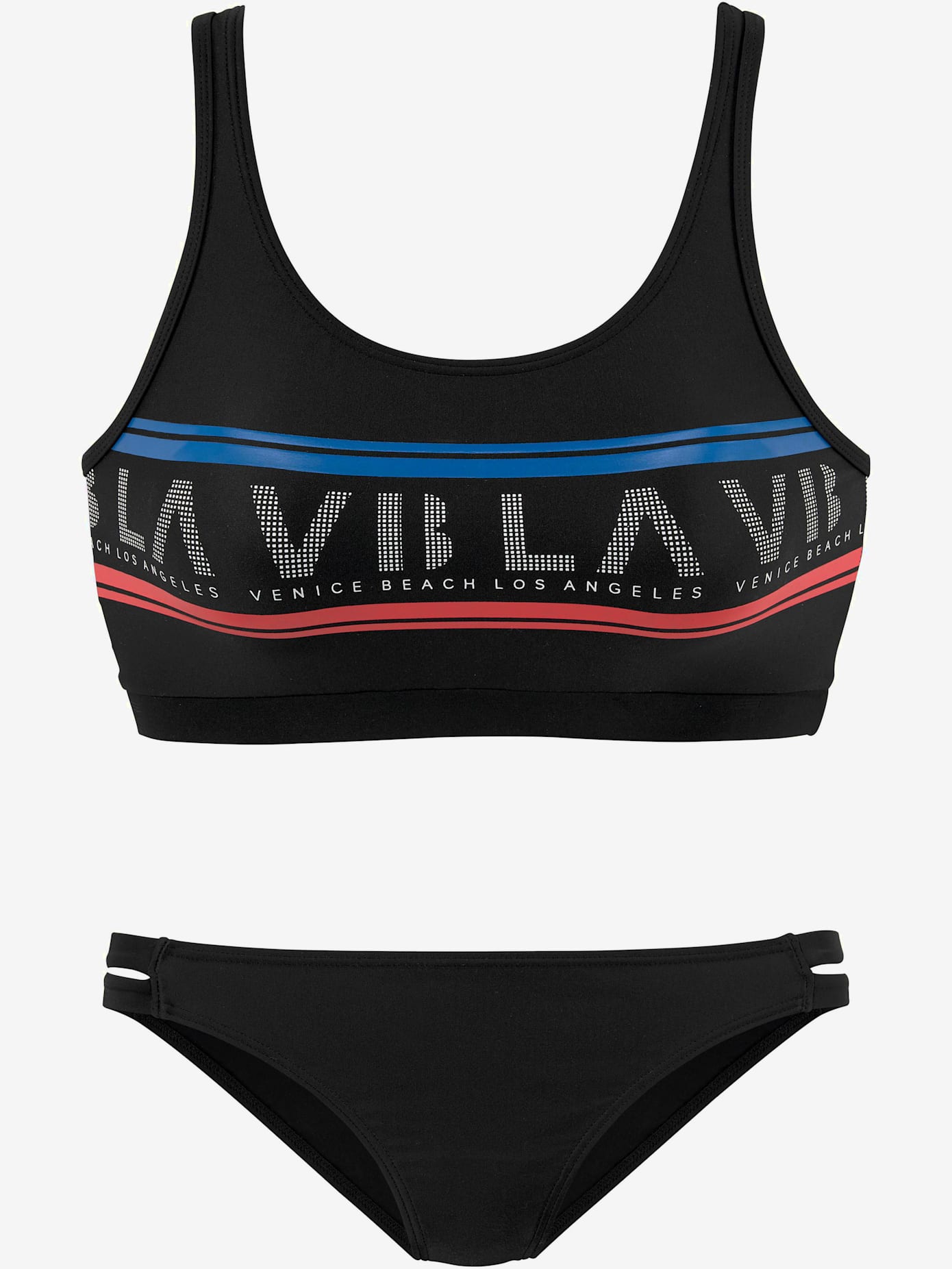 Bikini bustier imprimé caoutchouc tendance