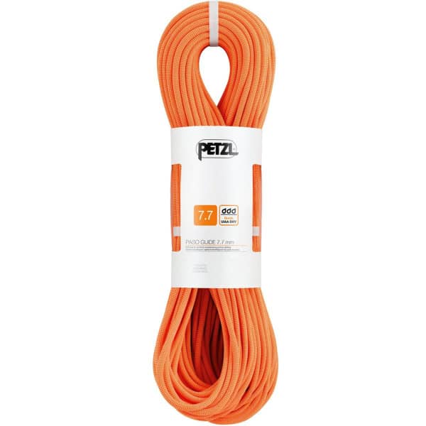 Corde alpinisme PETZL CORDE PASO GUIDE 7,7MM x 60M ORANGE