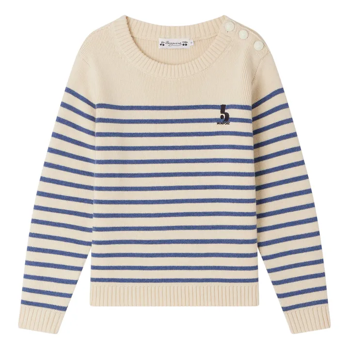 Bonpoint Pull Marinière Crofton Laine | Bleu marine