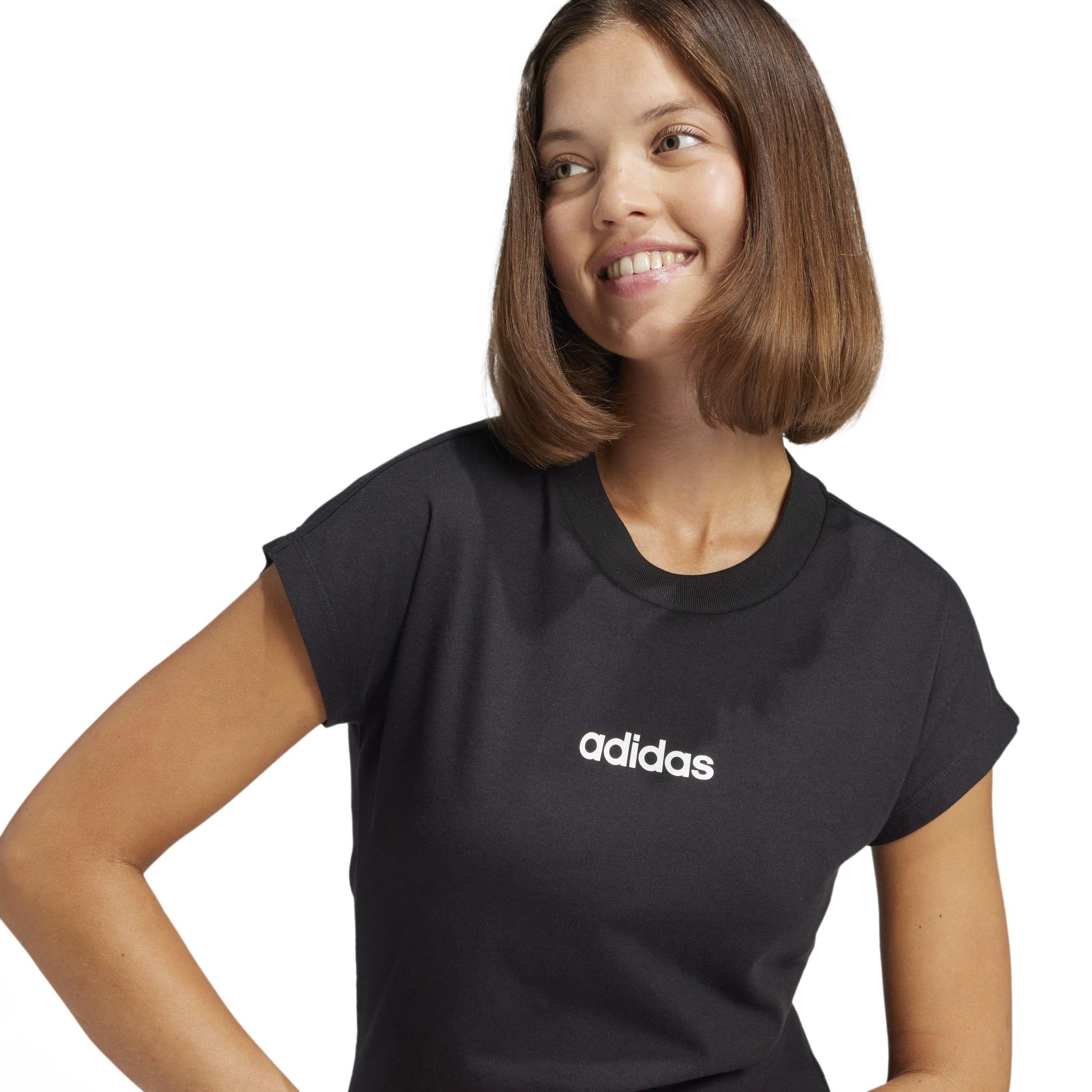 adidas Essentials Linear Cotton T-Shirt Womens