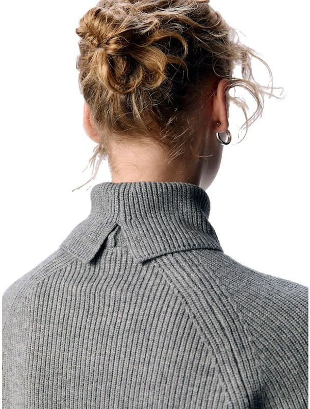 Object - Objviola Ls Lo Rollneck Knit Noos - Trui - Medium Grey Melange