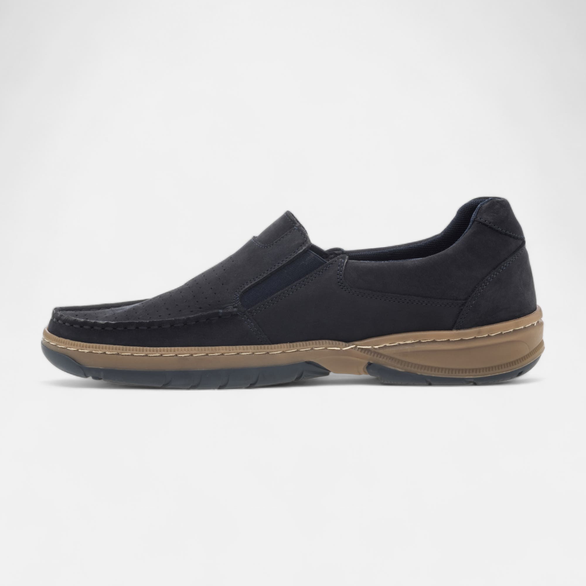 Mocassins Homme en cuir bleu marine