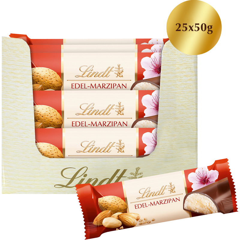 Lindt Schokoladenriegel Marzipan, 50 g , 25 Stück, 50 g, 25 Stück