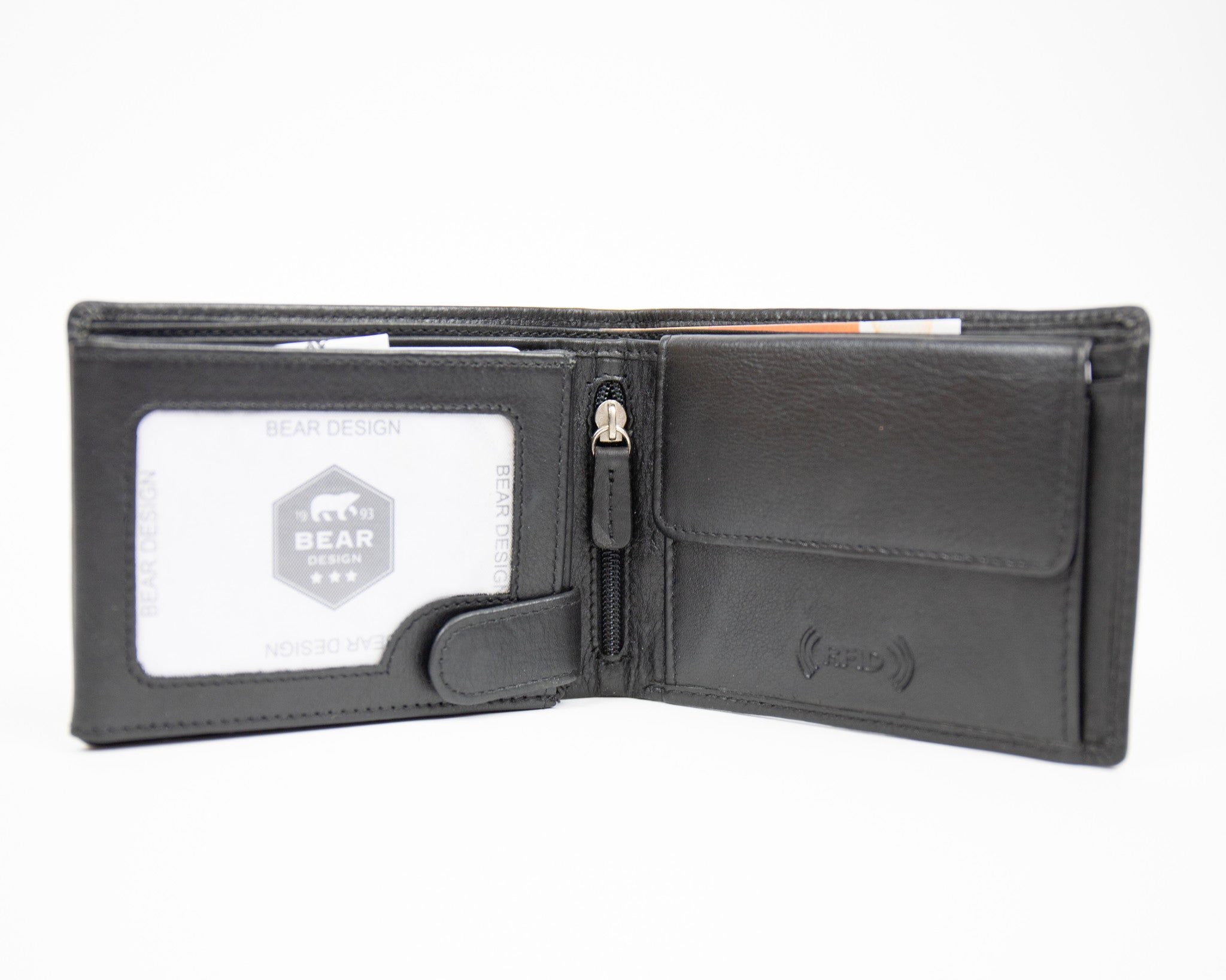 Billfold 'Jan' zwart Zwart (FR)