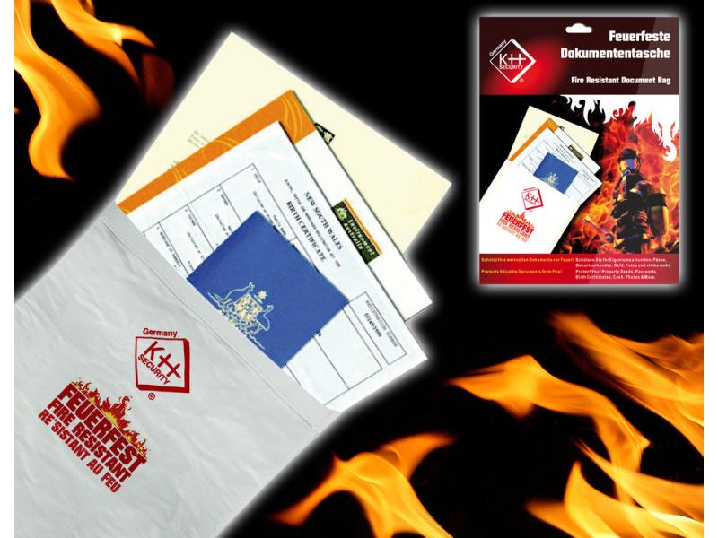 KH Security Dokumententasche feuerfest Extrem hitzebeständige Dokumententasche