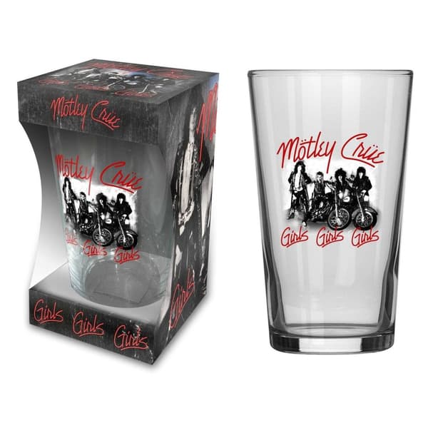 MOTLEY CRUE - GIRLS, GIRLS, GIRLS - BEER GLASS (BOXED)