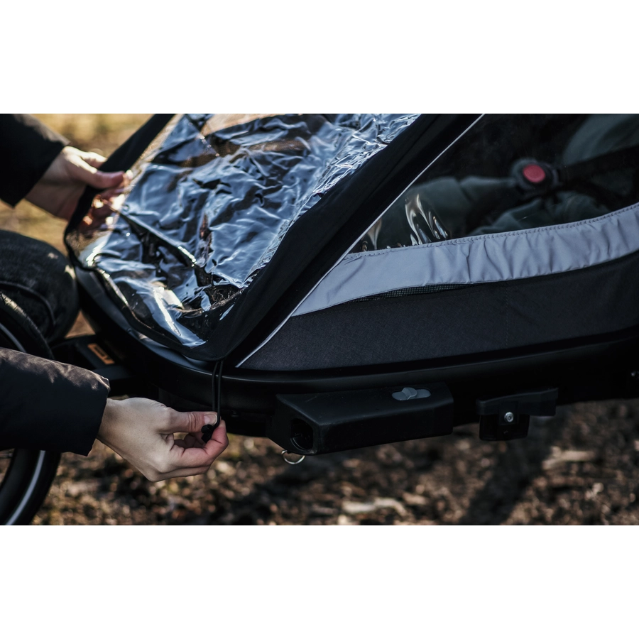 hamax Kinderfahrradanhänger Cocoon ONE Einsitzer greyblack