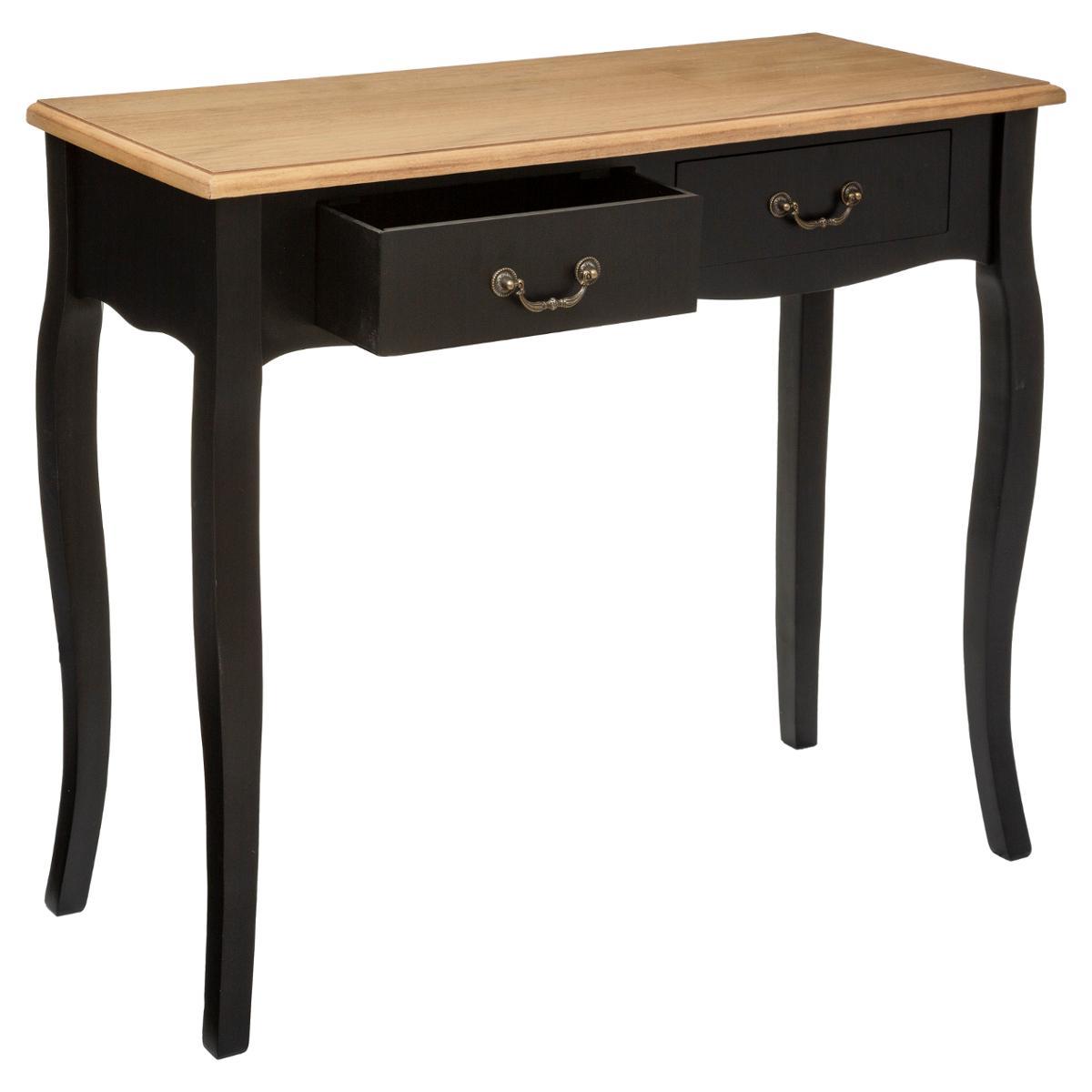 CONSOLE 2 TIROIRS NOIR CHRYSA