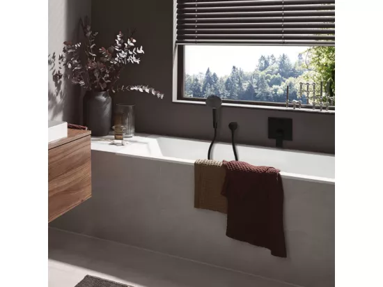 Pommeau de douche HANSGROHE Pulsify Select S 3jet Relaxation avec support et flexible 160 cm noir mat