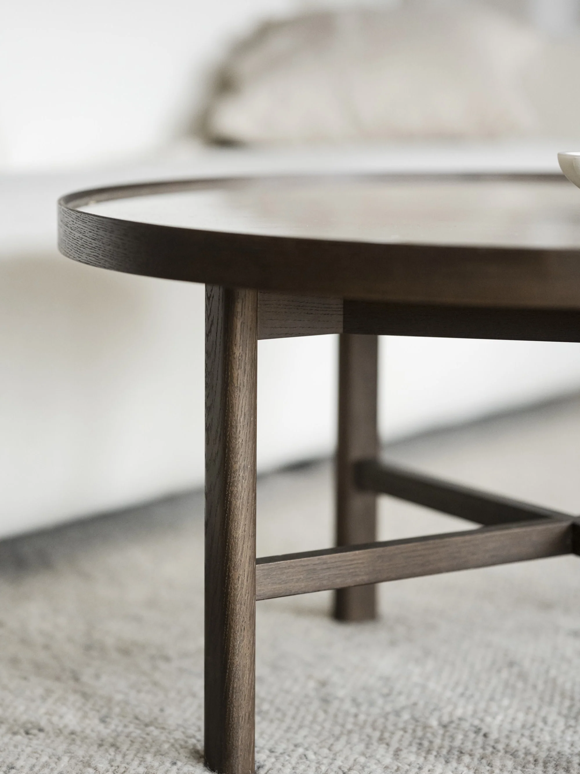 Ronde salontafel Marsden van eikenhout, Ø 90 cm