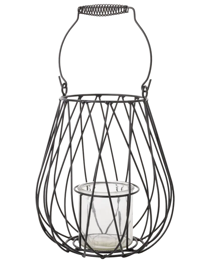 SJÖBO Lanterne med glasindsats H. 33 cm - metal