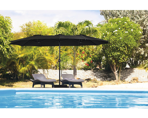 Liah dubbele parasol 4,5 x 2,7 m grijs