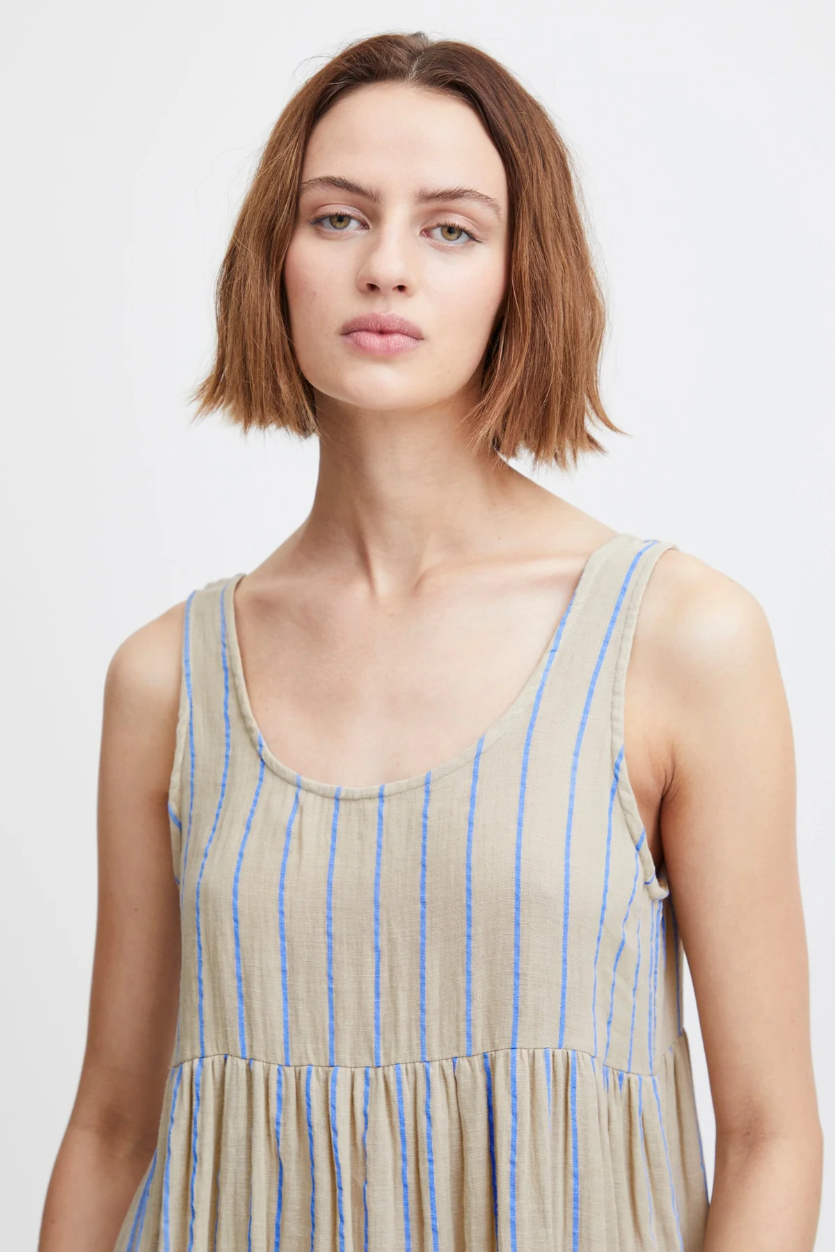 Ichi Iafoxa Striped Maxi Dr