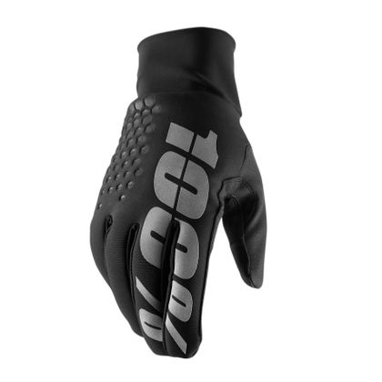 Gants cross 100% BRISKER HYDROMATIC NOIR 2024 - Noir