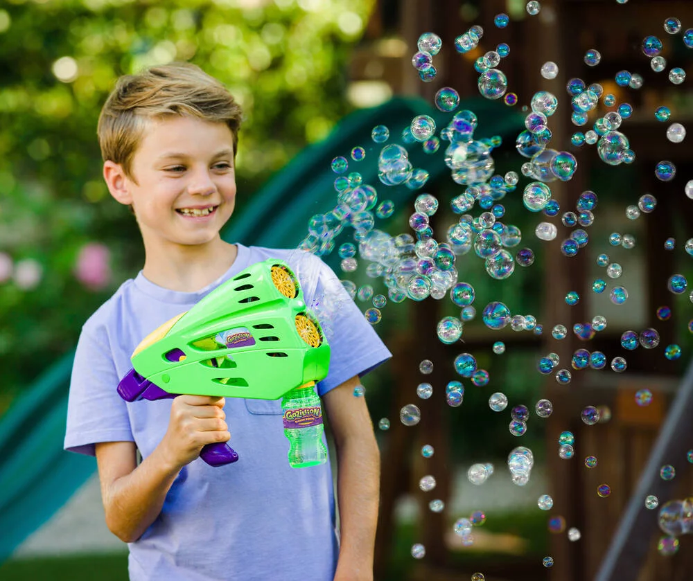 GAZILLION - PISTOLET DOUBLE BUBBLE BLASTER AVEC RECHARGE 237 ML